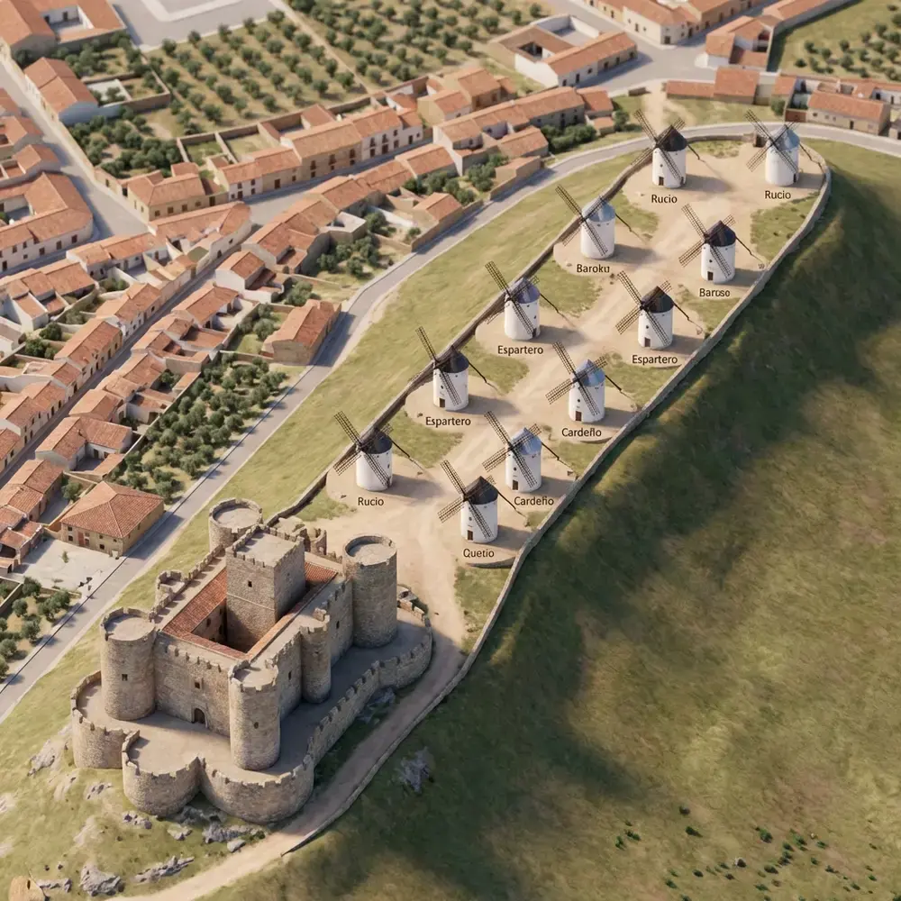 Consuegra: Molinos de Viento y el Castillo de la Muela