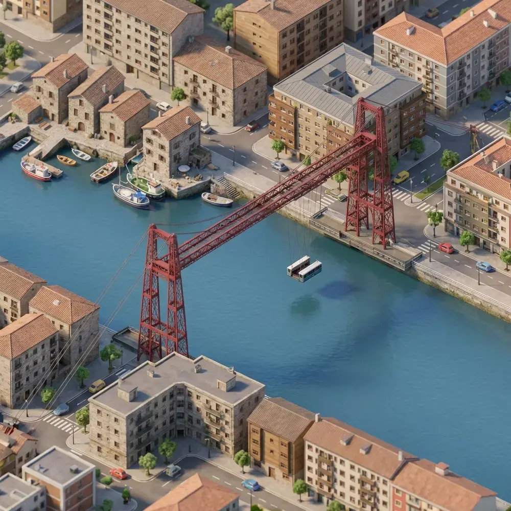 Getxo: Palatial Coastal Elegance and the Vizcaya Bridge