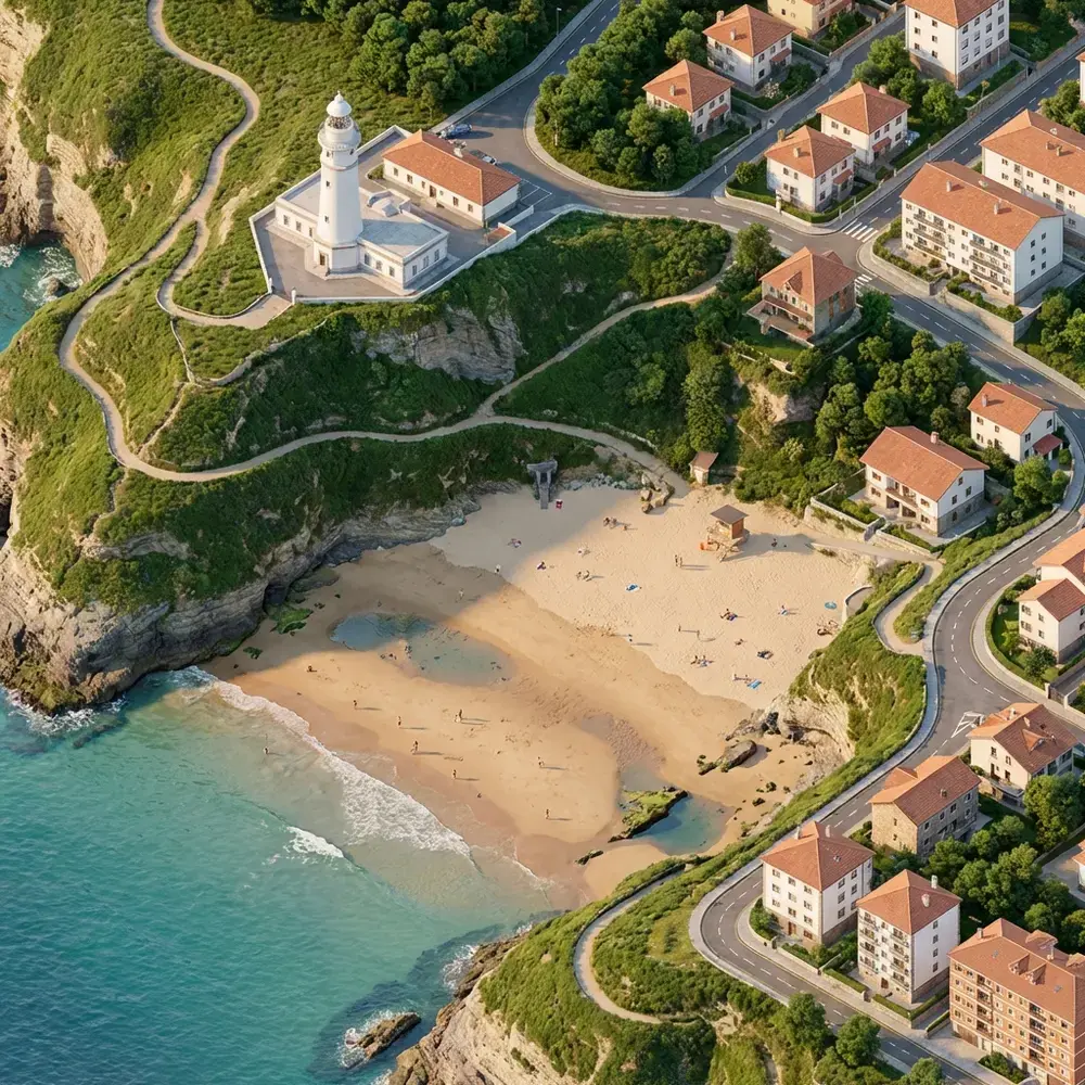 Playa de Mataleñas: La Cala entre Acantilados