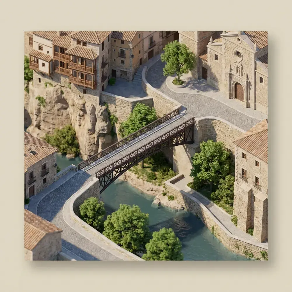 San Pablo Bridge: Cuenca's Iron Gateway Over the Huécar Gorge